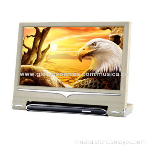 9" wide screen car headrest monitor, built-in USB/SD/touch screen